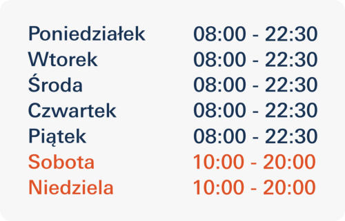 Wakacyjne godziny otwarcia
