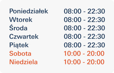 Wakacyjne godziny otwarcia