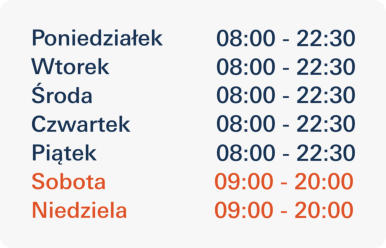 Godziny otwacia wrzesień